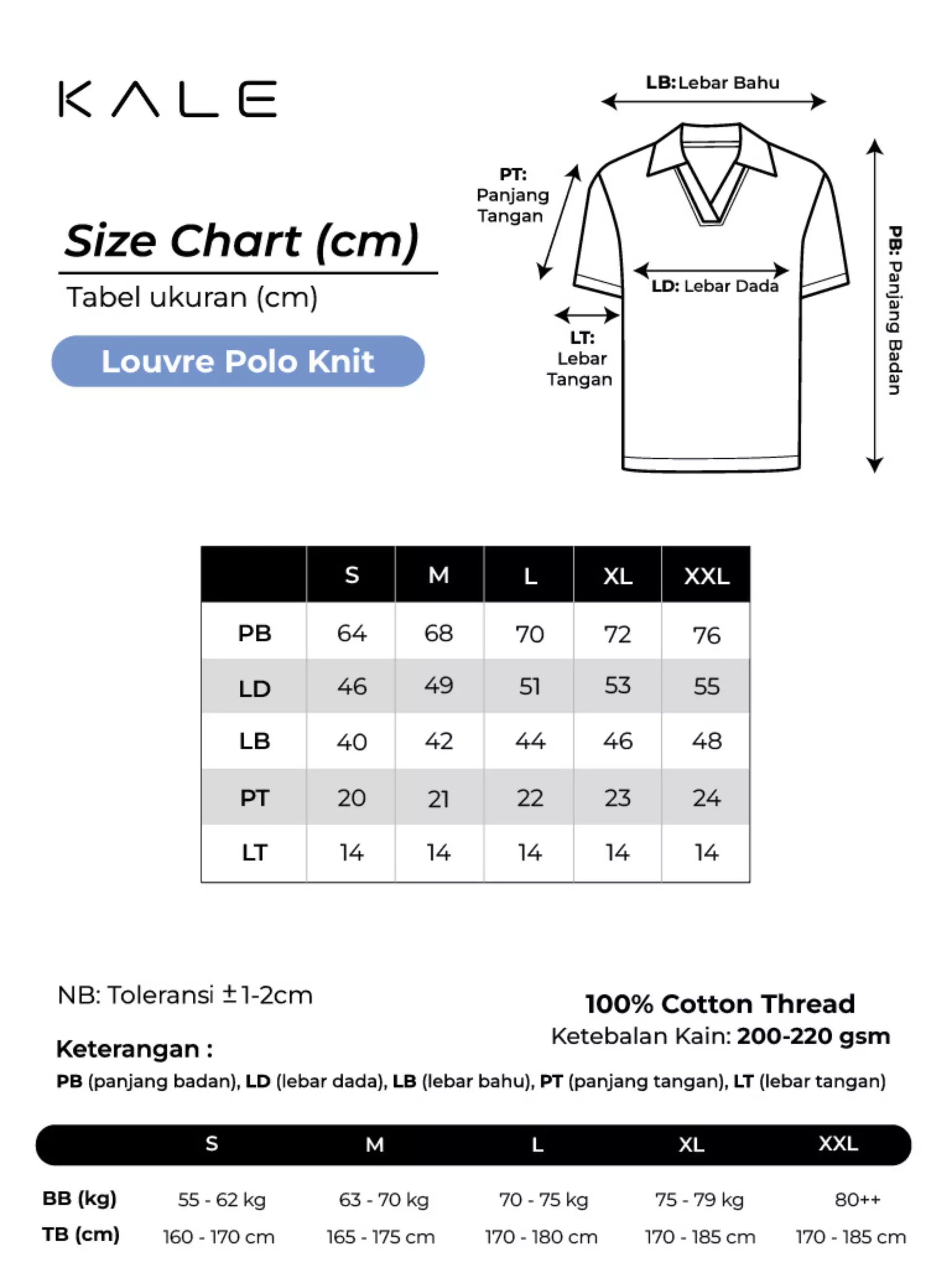 Kale LOUVRE WHITE/ Polo Shirt Pria / Atasan Kaos Polo Rajut Pria / Kaos Pria / Baju Kaos Pria