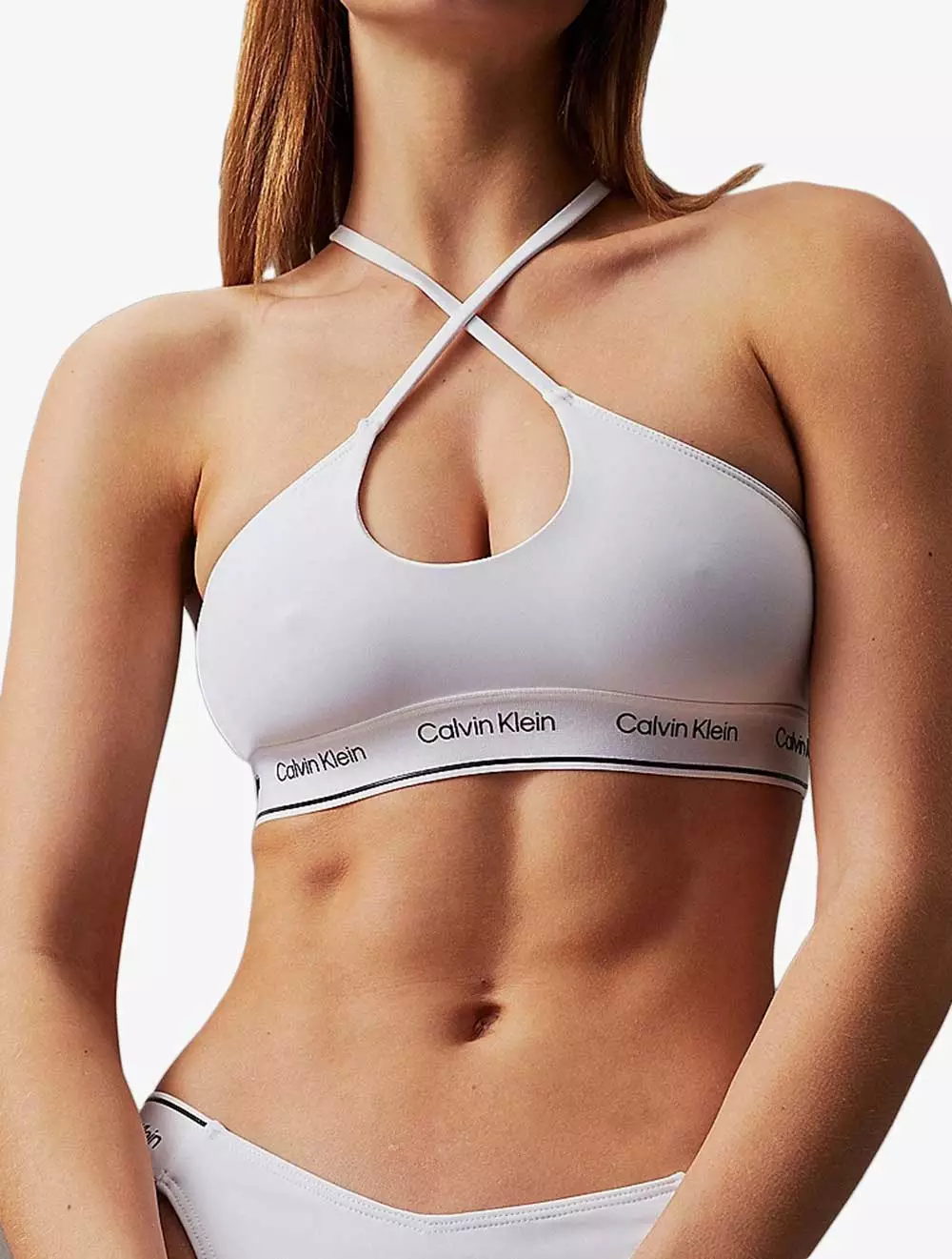 Calvin Klein Swimwear - Bralette Bikini Top - CK Meta Legacy - White - white