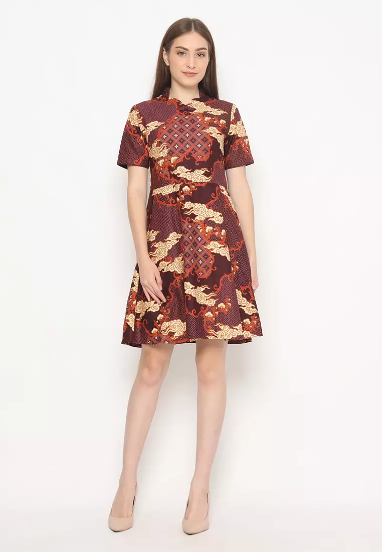 Hadinata Batik Wanita Dress Furing Cinta Caraka