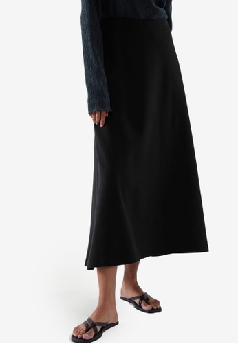 COS black A-Line Sweatshirt Skirt 9B8FDAA8C22E56GS_1