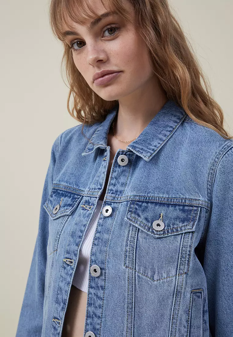 Cotton on girlfriend denim cheap jacket