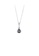 Glamorousky white 925 Sterling Silver Fashion and Elegant Geometric Black Freshwater Pearl Pendant with Cubic Zirconia and Necklace 10552ACDA2FF53GS_1