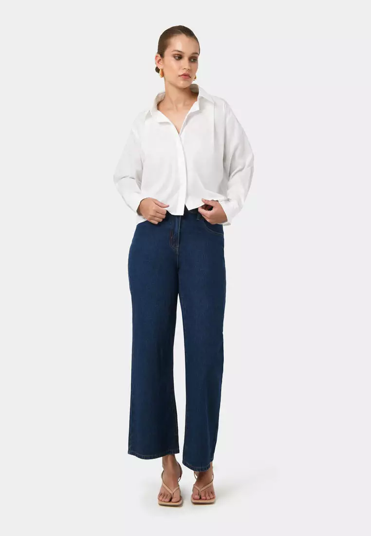 Baire Pleated Crop Shirt