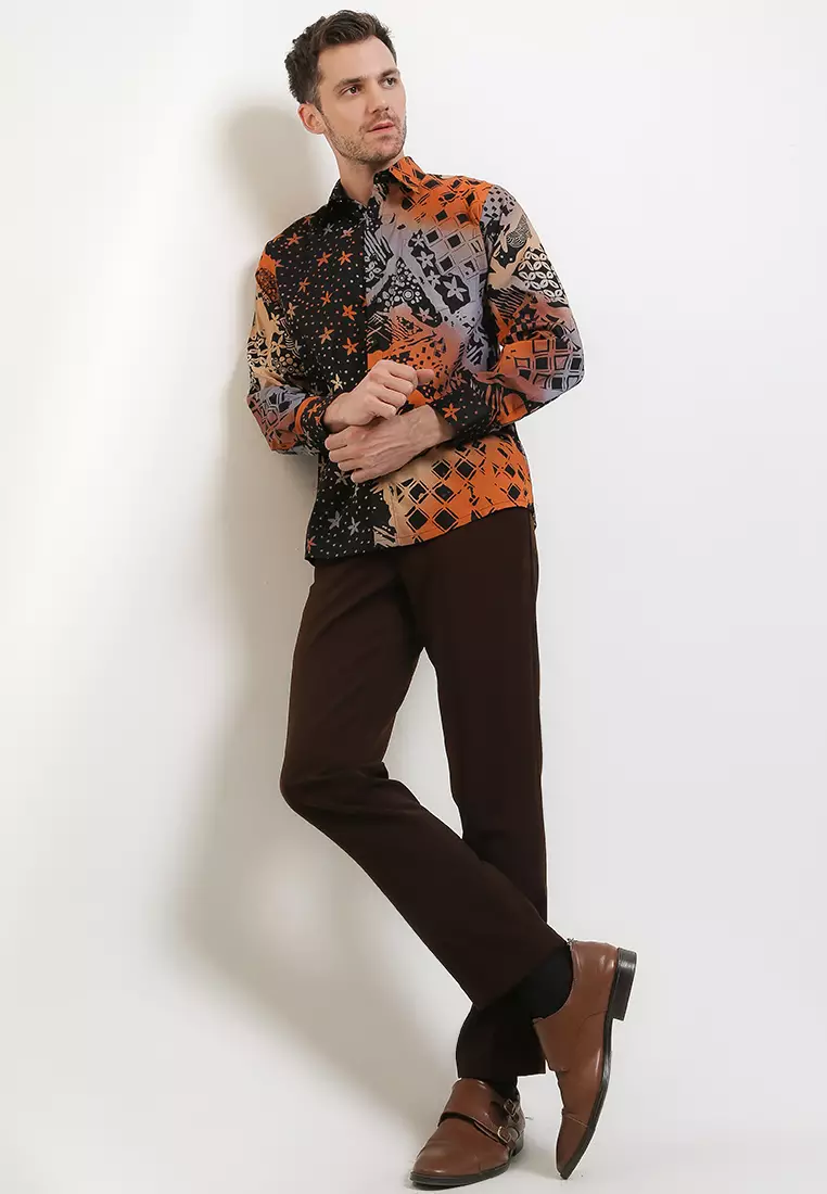 Kemeja Batik Slim Fit Pelangi Iteman