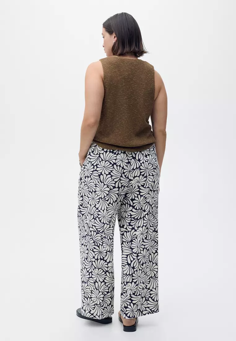 Floral Linen Trousers