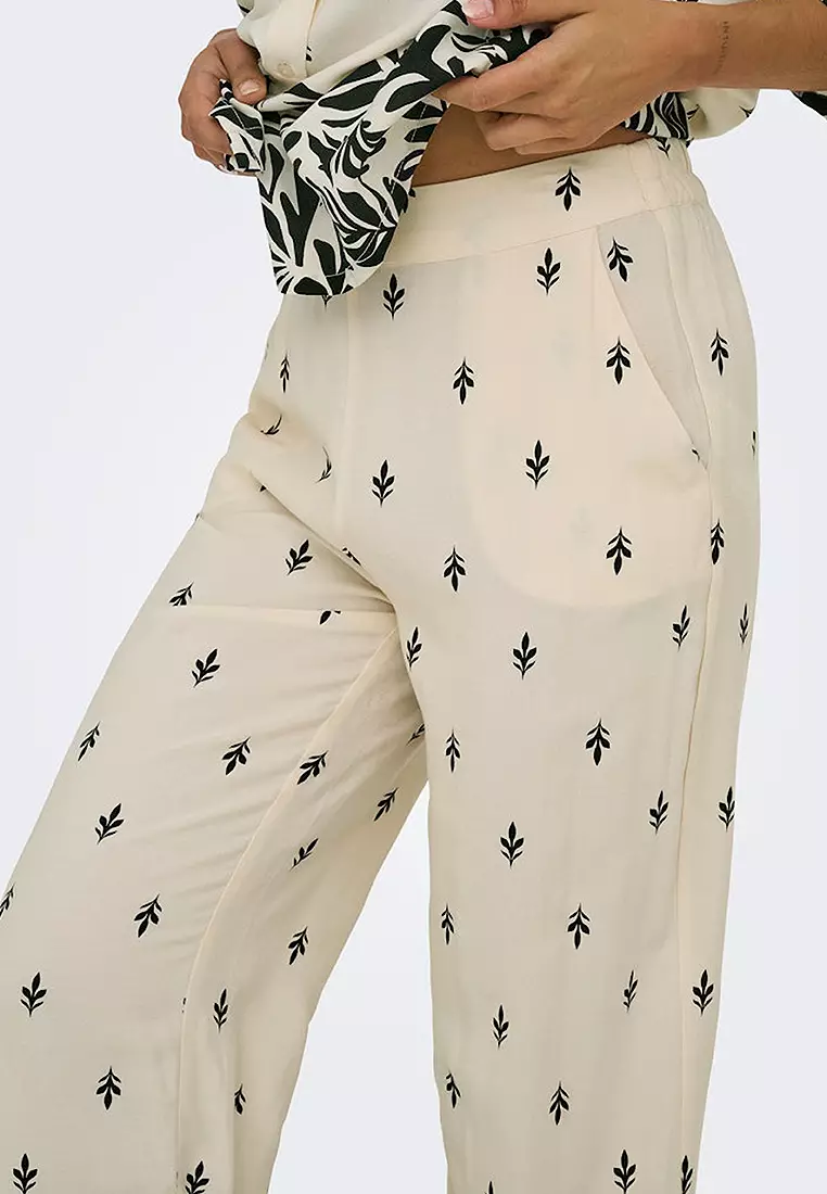 Printed Wide Pants