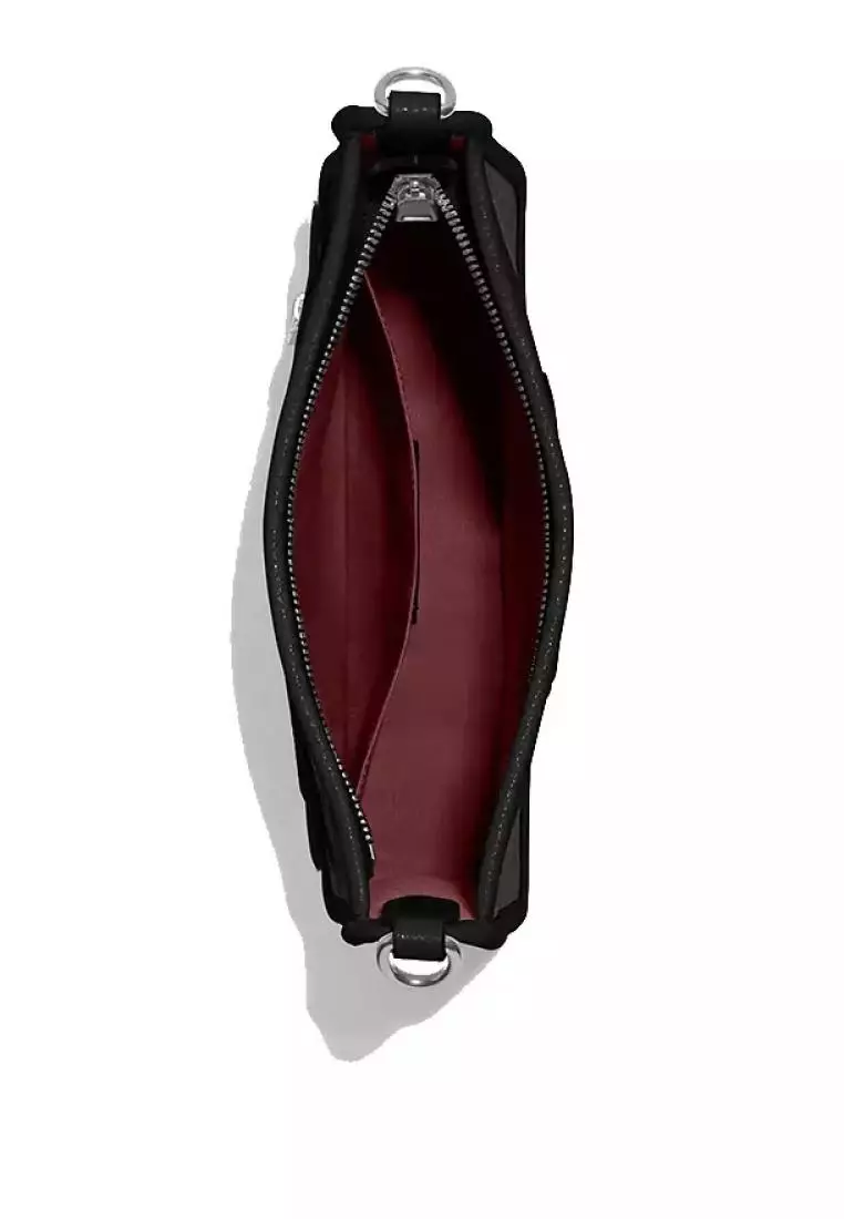 Coach Dempsey File Bag In Signature Jacquard With Stripe And Coach Patch Smoke Black Multi