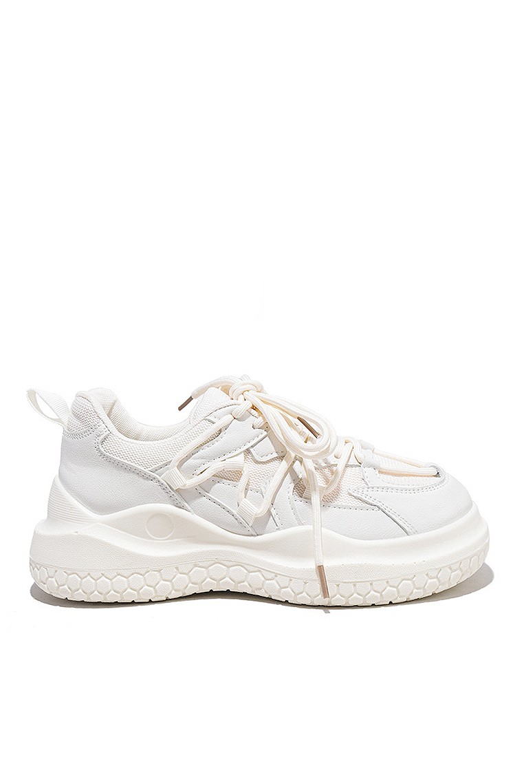 VANSA Simple Leather Platform Sneakers VPW-T601