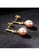 SUNRAIS gold Premium color stone gold simple design earrings 7F973ACE5CD921GS_3