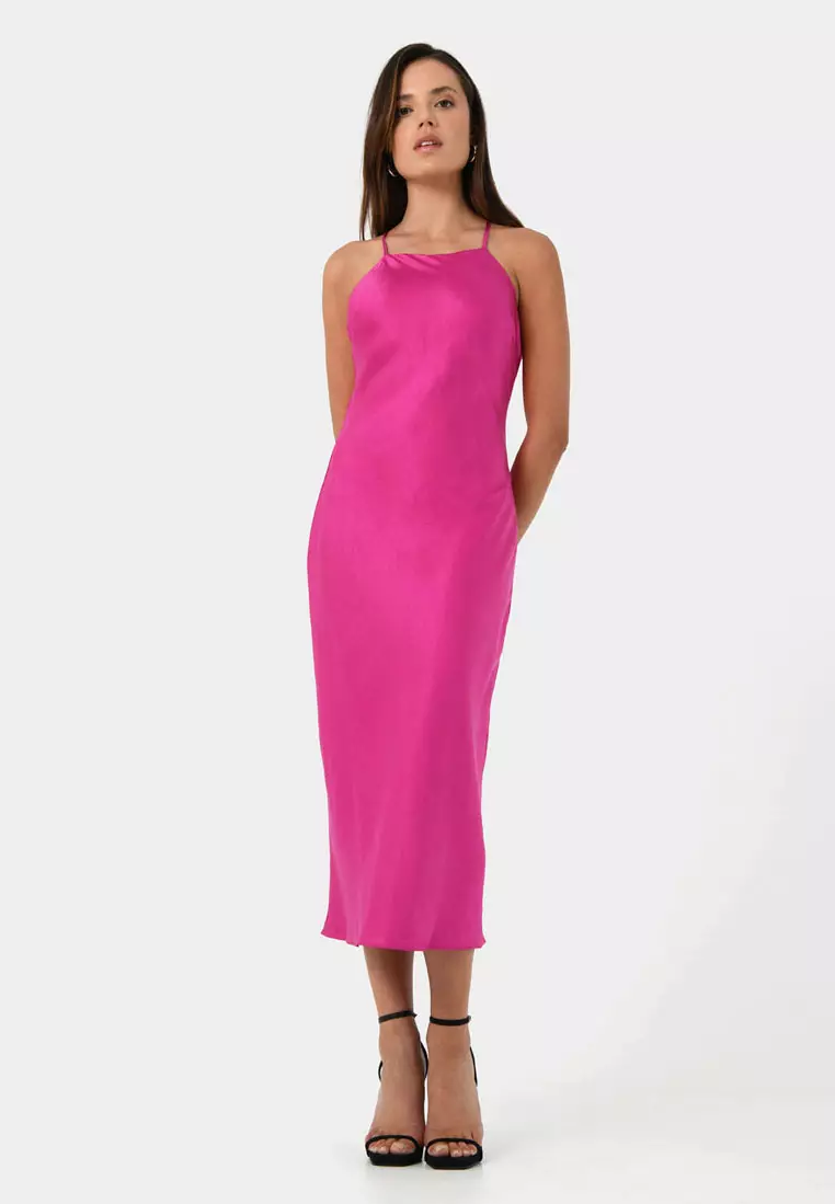 Samaya Satin Midi Dress