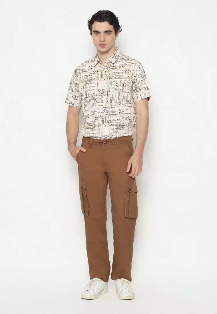 RBJ Celana Cargo Panjang Regular Fit Cotton Premium Pria