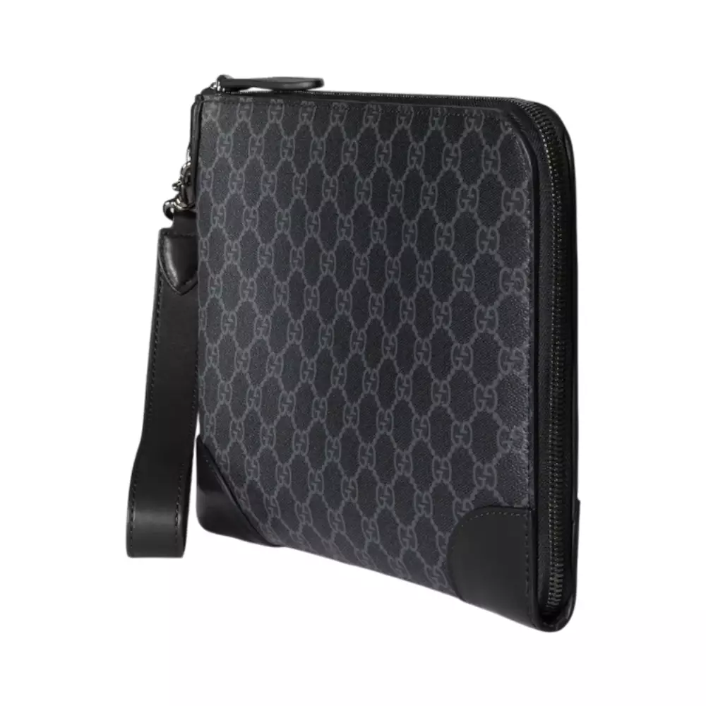 GG Emblem Small Business Case Monogram Black