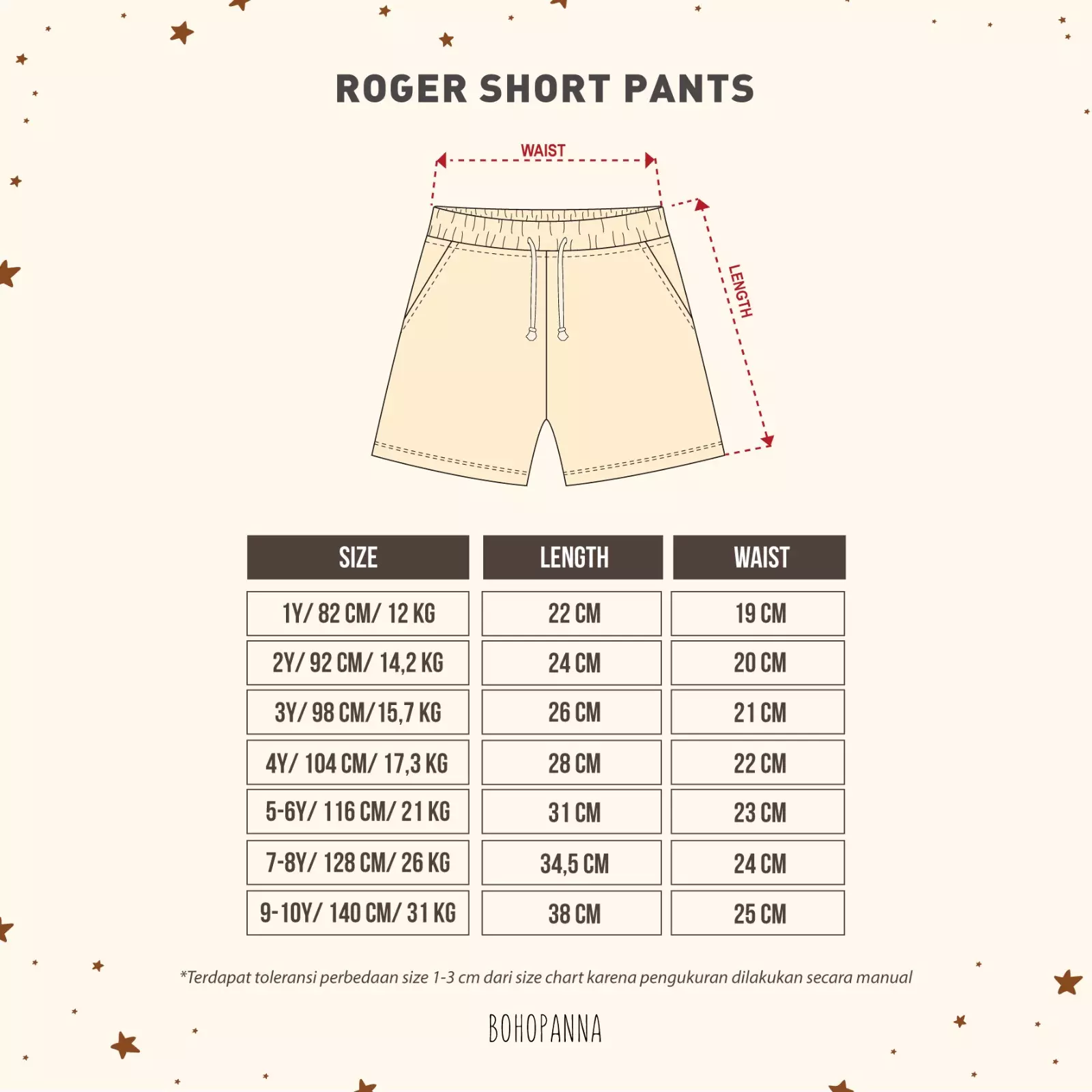 BOHOPANNA - ROGER SHORT PANTS - CELANA ANAK
