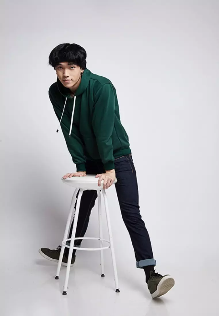 Jaket Polos Jumper Hoodie Sweater Warna Hijau