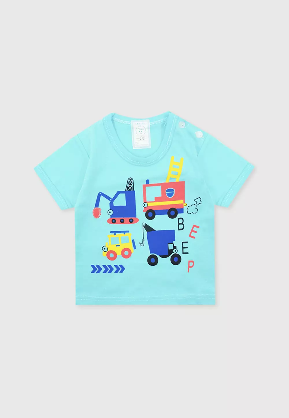 Wakakids Setelan Bayi Laki Laki Usia 0 Bulan Hingga 6 Bulan Set Baju Anak Celana Kaos Motif Tractor 3781 Hijau
