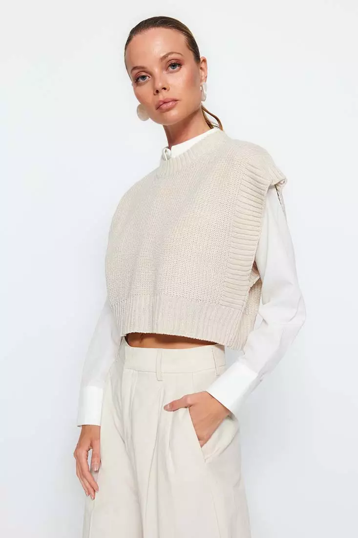 Crop Sweater Knitwear Sweater