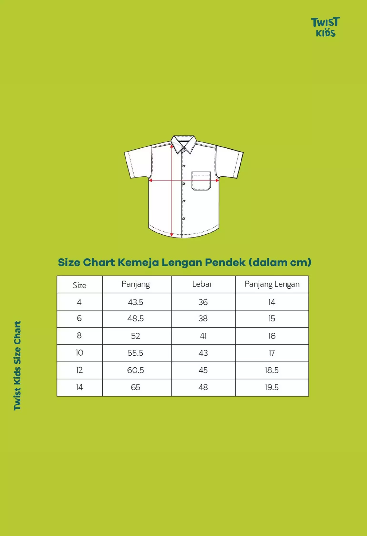 Twist Kids [Official Store] - Elard NC, Noos Series, Kemeja Lengan Pendek Motif Kotak-Kotak Anak Laki-laki (4-14 tahun) Warna Biru (Blue)