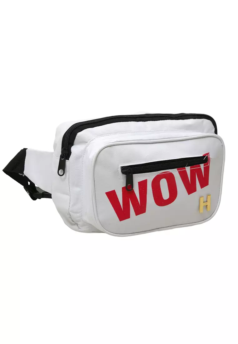 Shaylon Tas Selempang Anak Unisex Adjustable Strap Children Sling Bag Material Canvas ORIGINAL - White