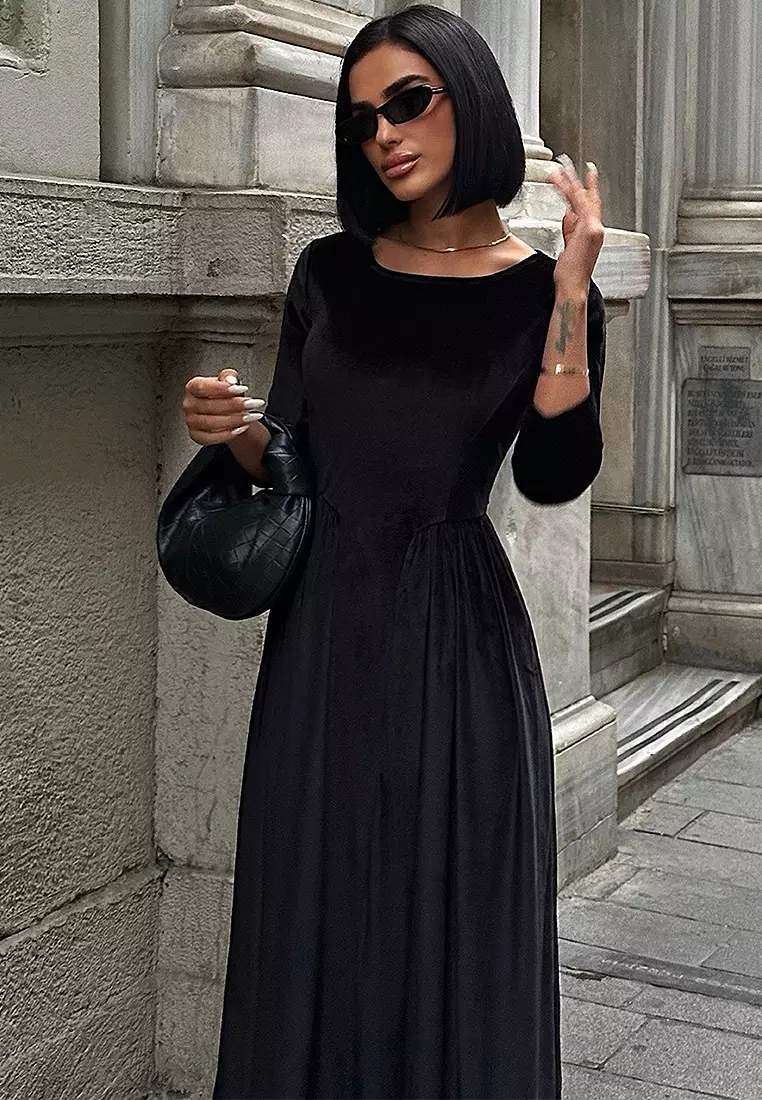 A-Cut Velvet Dress