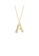 Glamorousky silver 925 Sterling Silver Plated Gold Fashion Simple Alphabet A Pendant with Necklace 91BB7AC0D99995GS_1