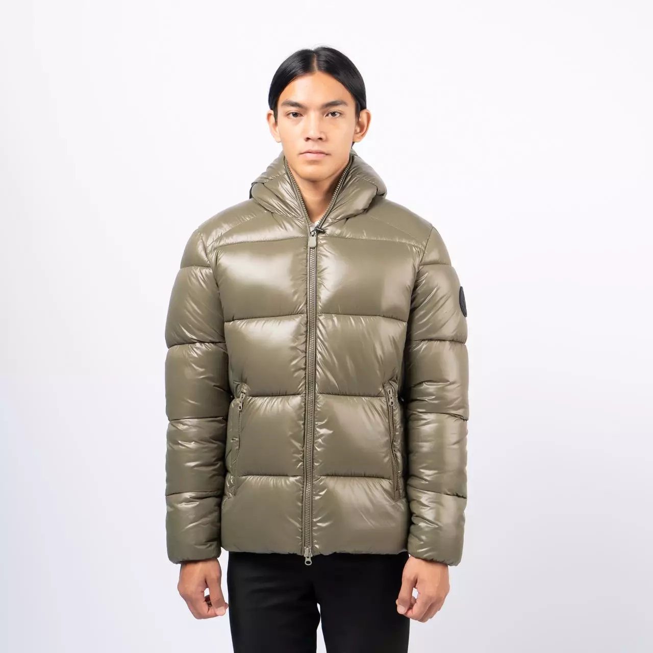 Edgard Animal Free Hooded Puffer Jacket Green