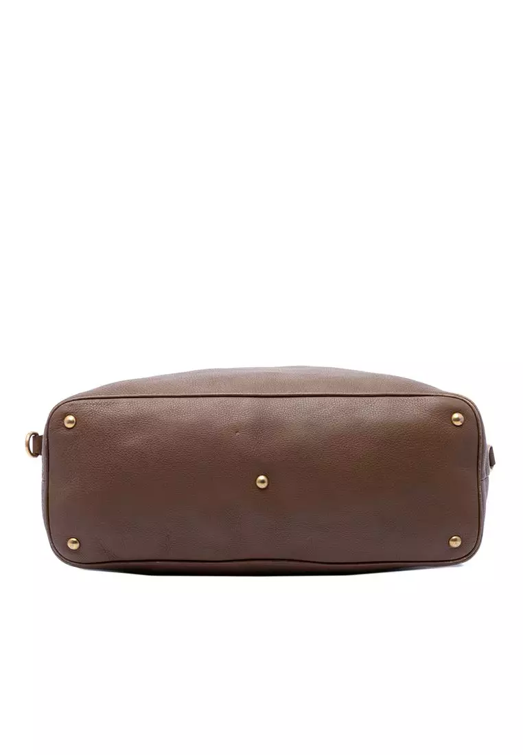 Pre-Loved Gucci Calfskin Twill Satchel