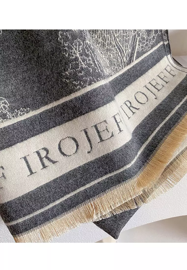 Landscape Painting Faux Cashmere Scarves AS-SY28625