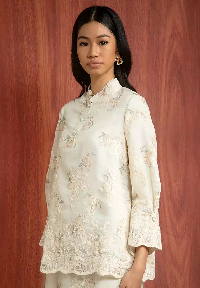 MARIA 刺繡馬來連衣裙套裝