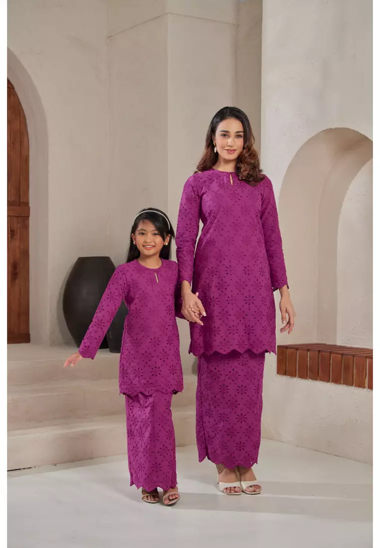 Kurung Moden Sulaman Kasih Evelyn For Kids