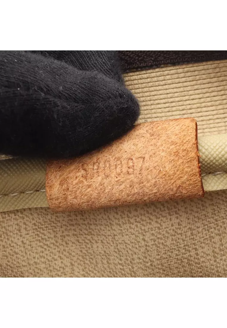 Pre-Loved Louis Vuitton Deauville bowling vanity monogram Handbag PVC leather Brown