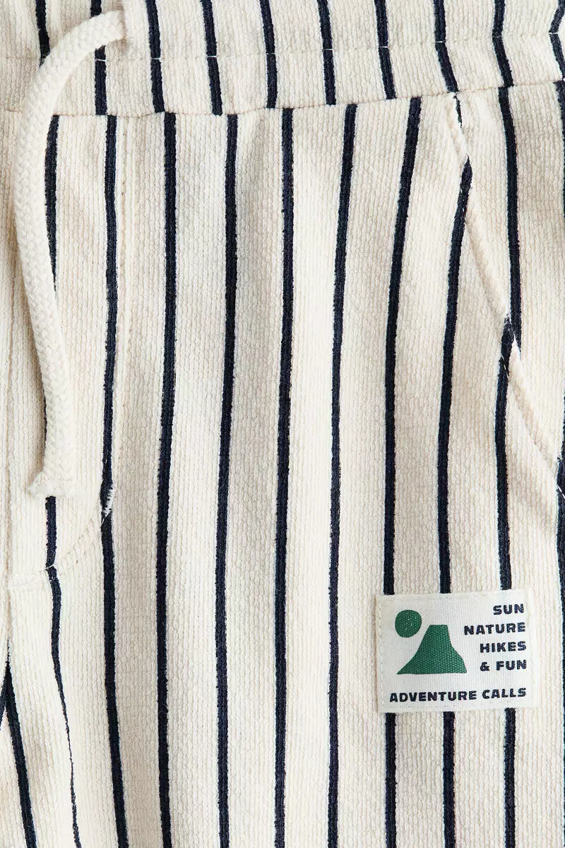 Textured jersey drawstring trousers
