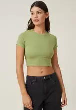 Buy Cotton On Micro Crop Tee in Soft Berry 2024 Online