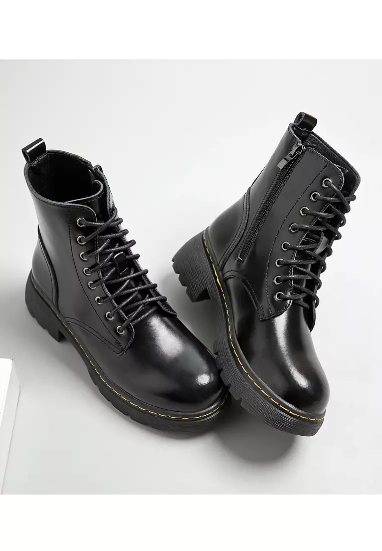Platform Leather Martin Boots MZ85770