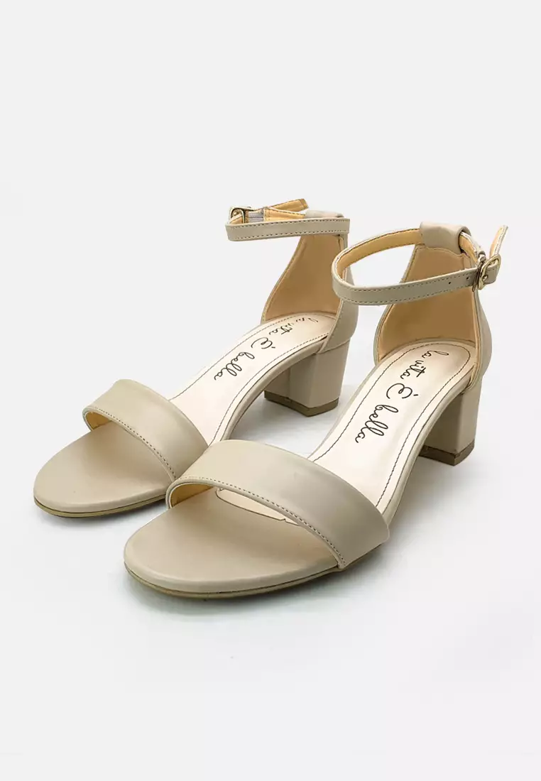 Chloe Ankle Strap Sandal Block Heels Vegan Leather