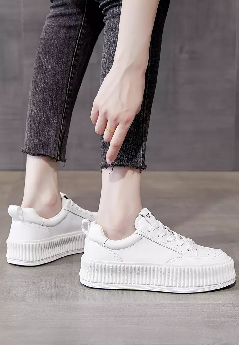 Platform Casual Leather Sneakers RX8891