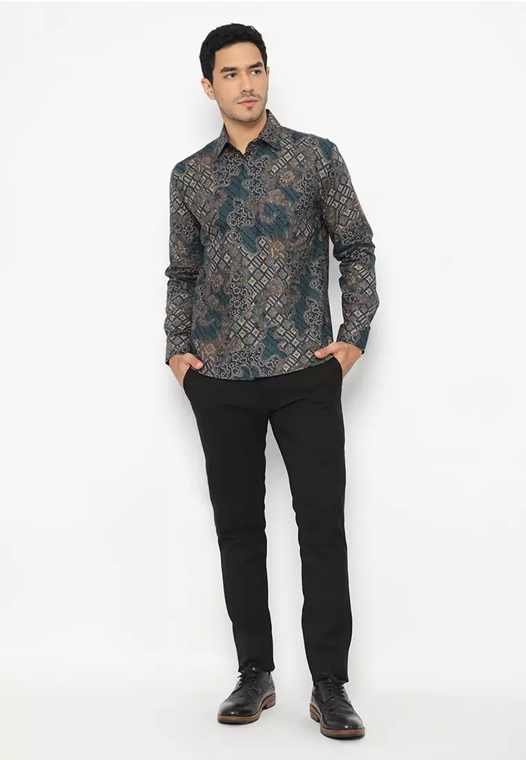 Kemeja Batik Slimfit Sudimoro - Navy