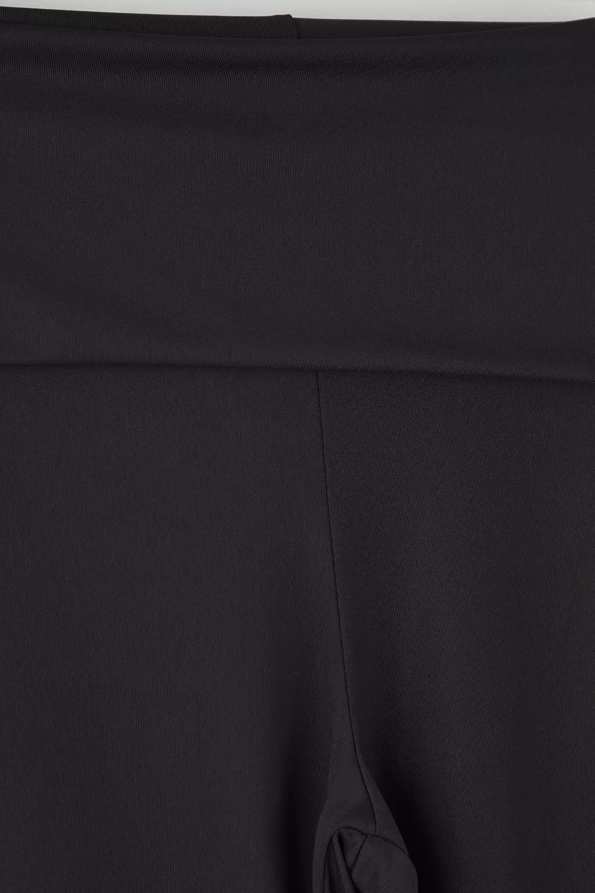 Black Scuba/Diver Wide Leg Waist Foldable Knitted Sports Plus Size Sweatpants