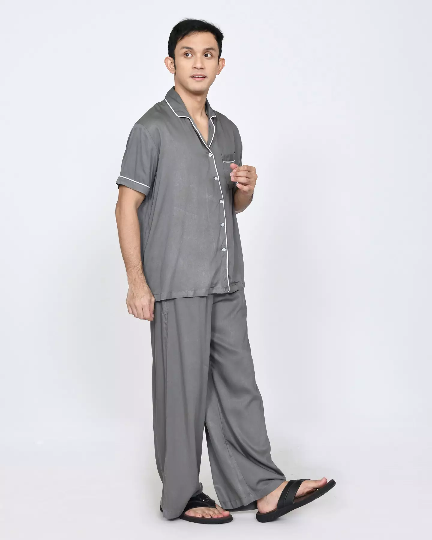 Baju Tidur Pria Lengan Pendek RHIU COTTON PYJAMA SETS