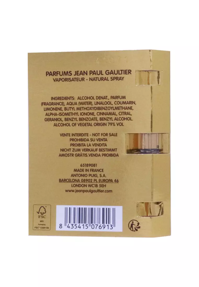 Jean Paul Gaultier Le Male Elixir Man Parfum (Vial) 1.5 ML