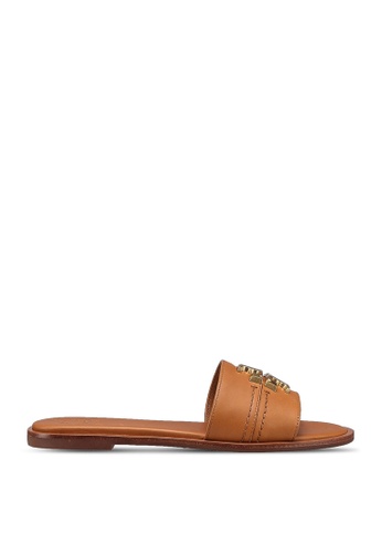 TORY BURCH brown Everly Slide Sandals (nt) DF67ESH3B1D121GS_1