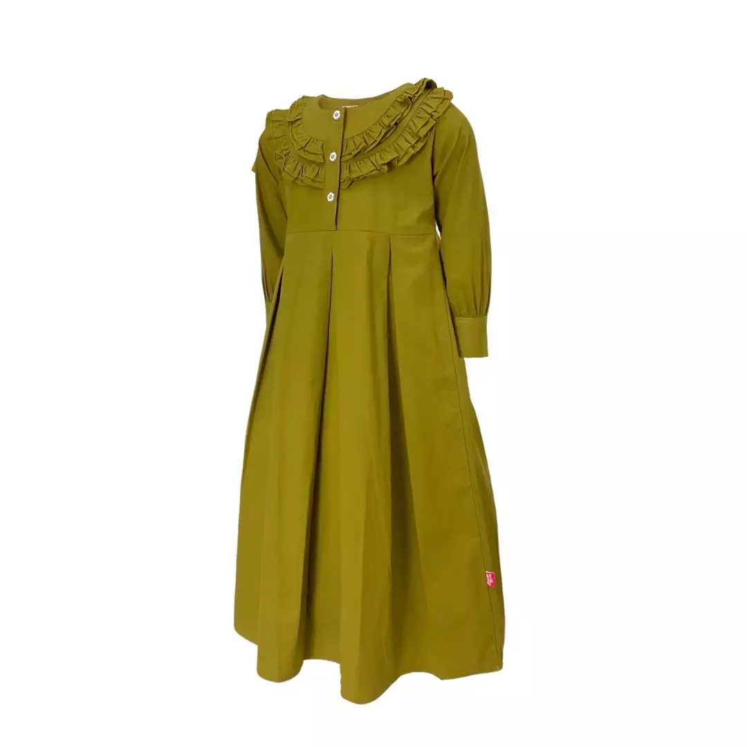 Pingu Gamis Anak Perempuan Polos Olive 94300127