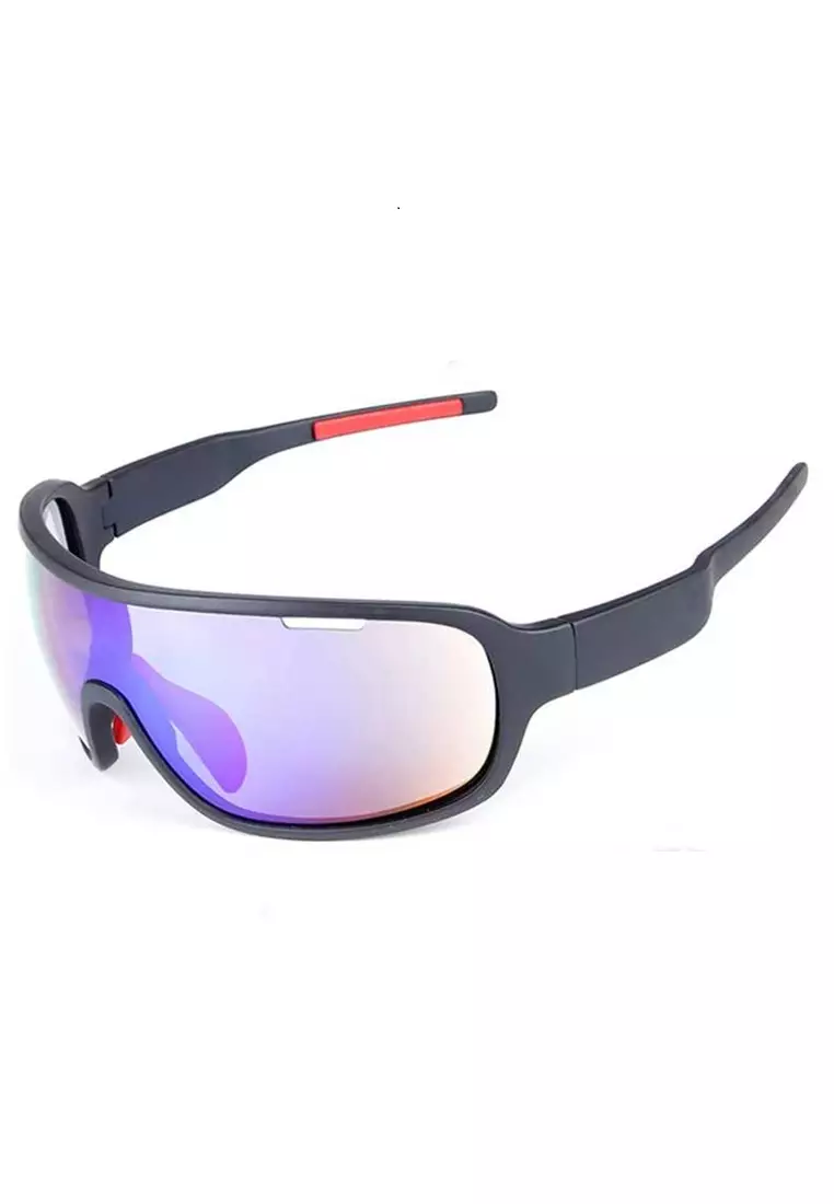 Elodie Kacamata Sepeda Polarized Sunglasses UV400 dengan 5 Lensa Pria Dan Wanita Material Polycarbonate ORIGINAL - Black