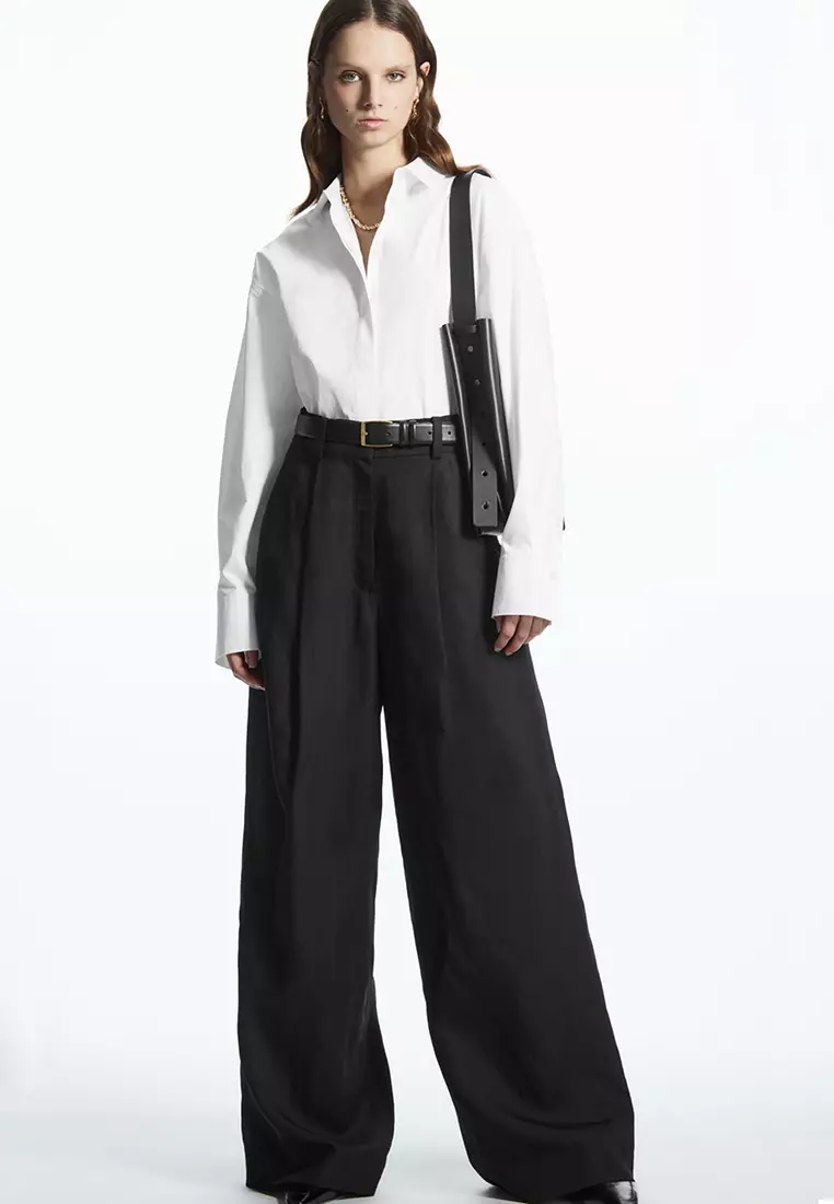 Buy COS High-Waisted Wide-Leg Trousers 2023 Online | ZALORA Singapore