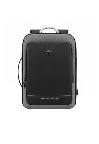 midzone grey MIDZONE Men Business Backpack Office Waterproof USB Port 15.6" Laptop Suitcase - Dark Grey MZB-00227 5C382ACE14A9C4GS_1