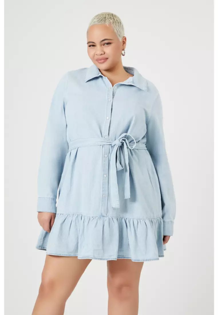 Forever 21 plus size denim dress top