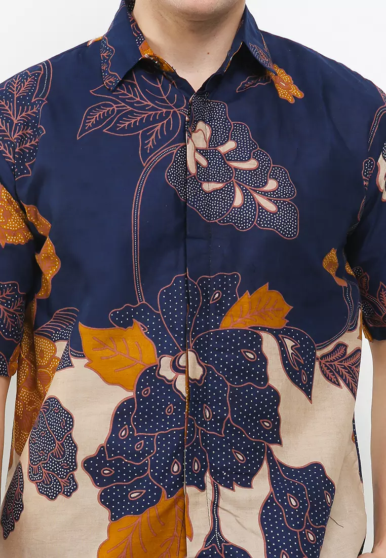 Pradipta Kemeja Batik Exclusive Premium Pria Casual Modern Lengan Pendek