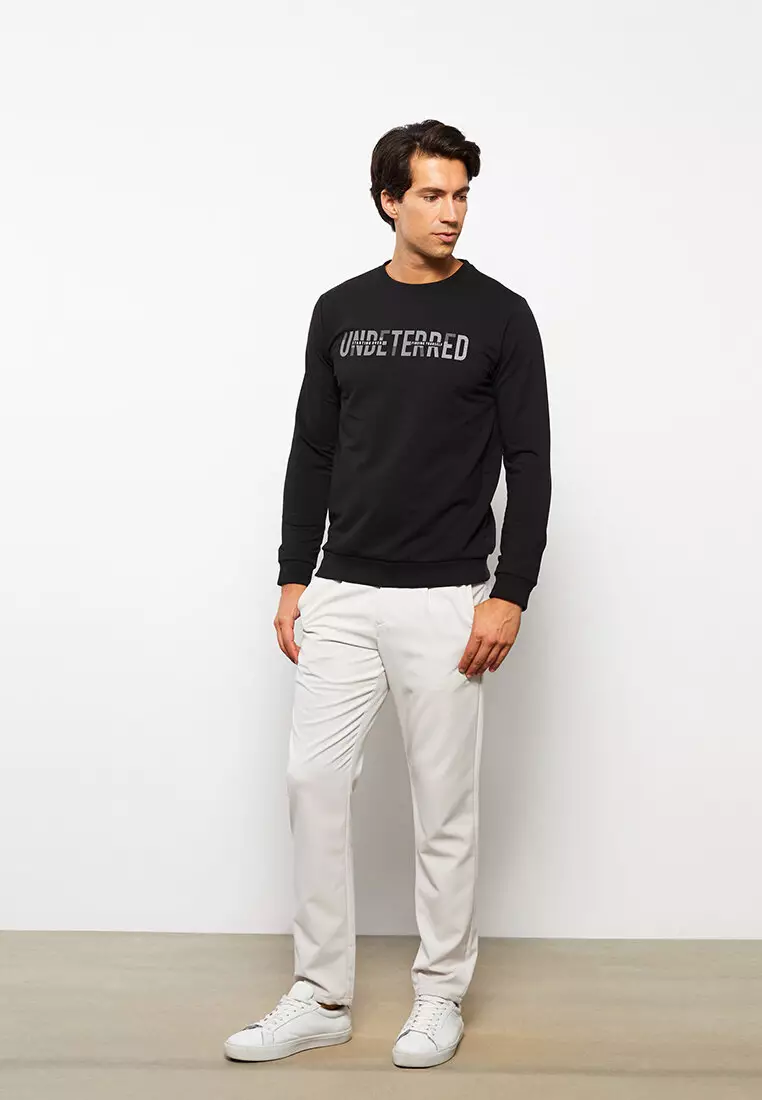 Buy LC WAIKIKI Crew Neck Long Sleeve Printed Men s Sweatshirt 2023