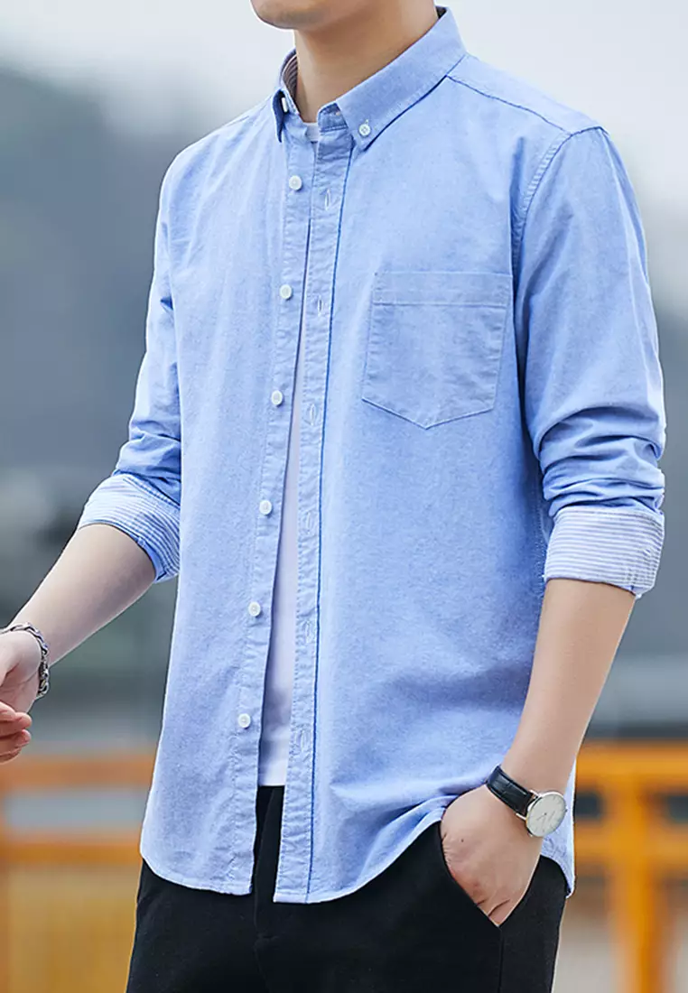 Slim Casual Long Sleeved Shirt C2001