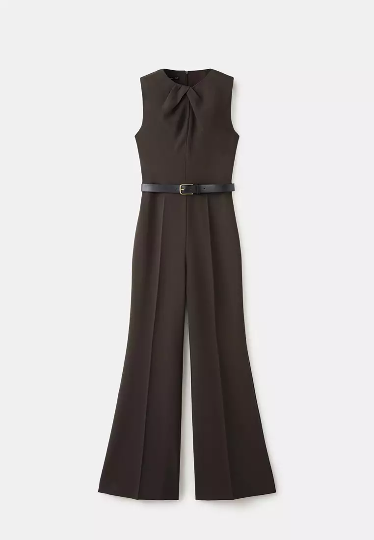 Jumpsuit With Draped Detail Belt