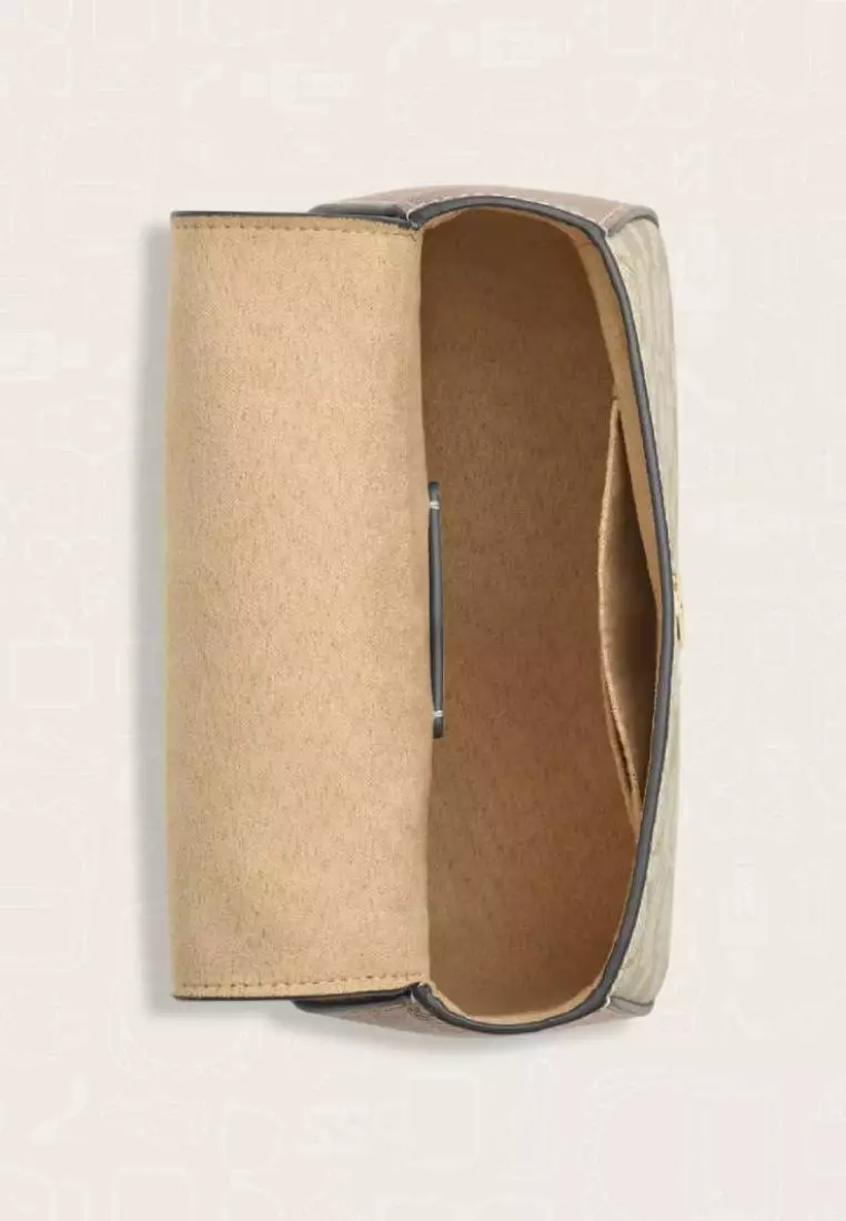 Coach Lysa Top Handle Bag In Signature Canvas Champagne Multi